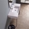 Modern Console Sink, Pink Ceramic Sink, 40